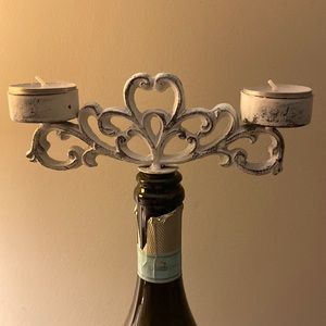 Decorative rustic candelabra cork